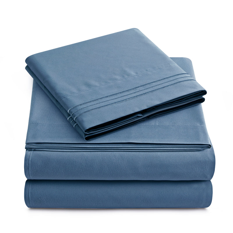 Bed Sheet Set Denim Supreme Collection, all Sizes Available, Deep Pockets, 10 colors available, Yamel Home