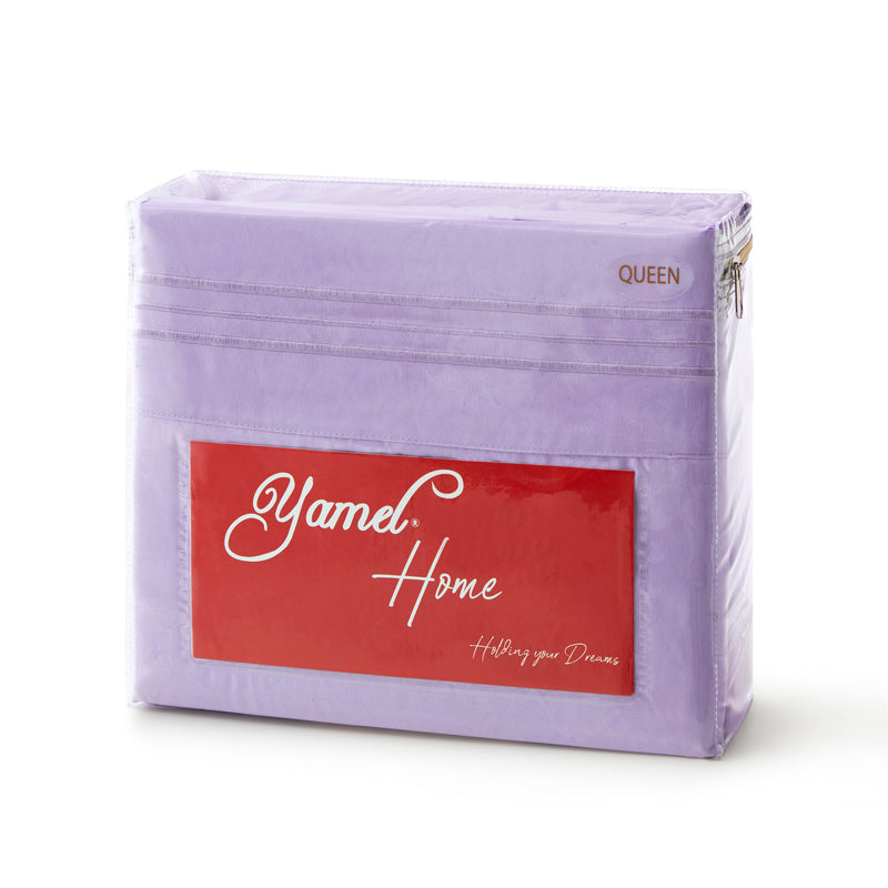 Bed Sheet Set Purple Supreme Collection, all Sizes Available, Deep Pockets, 10 colors available, Yamel Home